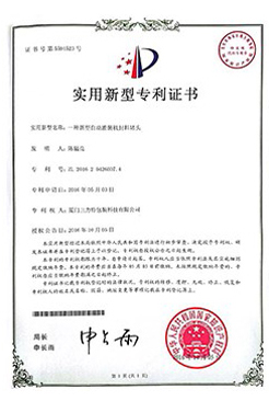 實(shí)用新型專(zhuān)利證書(shū)